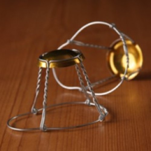 Wire Hoods With Gold Cap for Beer Corks - 60 Count