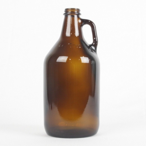 Amber 64 oz (1/2 gallon) Glass Growler