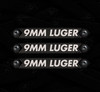 9mm Luger caliber marker M-LOK rail cover 3-pack