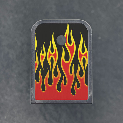 Custom Mag Baseplate for Glock - Flames