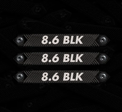 8.6 Blackout caliber marker M-LOK rail cover 3-pack