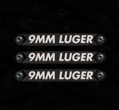 9mm Luger caliber marker M-LOK rail cover 3-pack