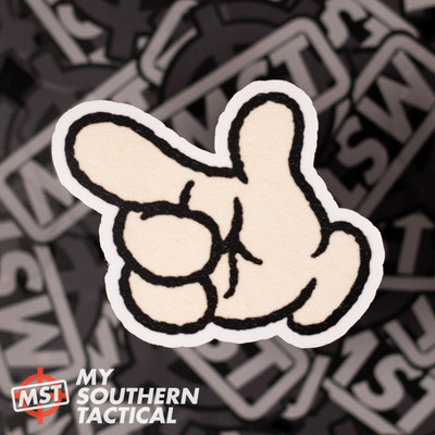 Finger Gun Vinyl Sticker