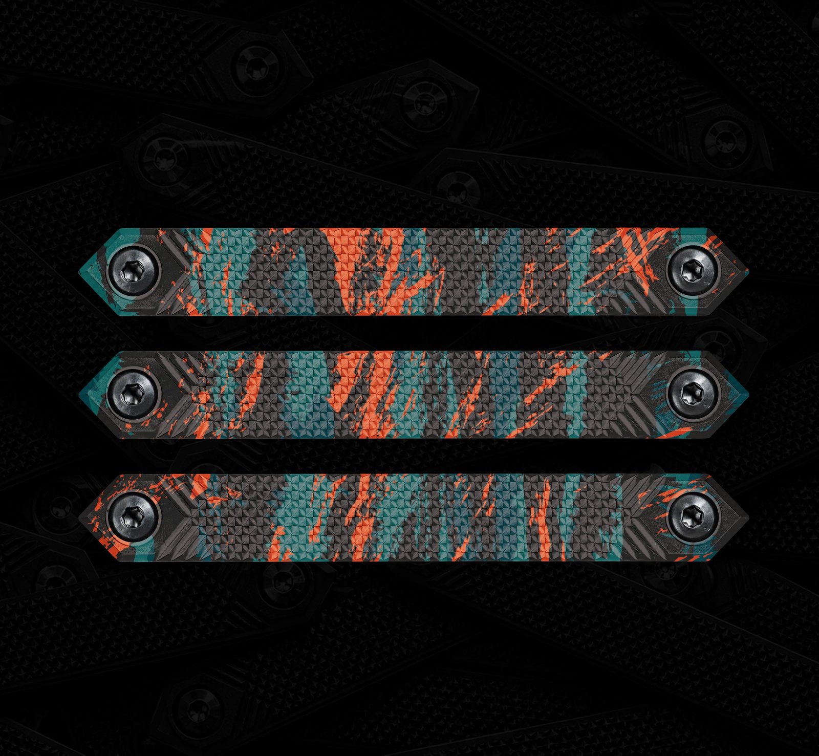 M-LOK Rail Cover 3-Pack- Neon Tiger