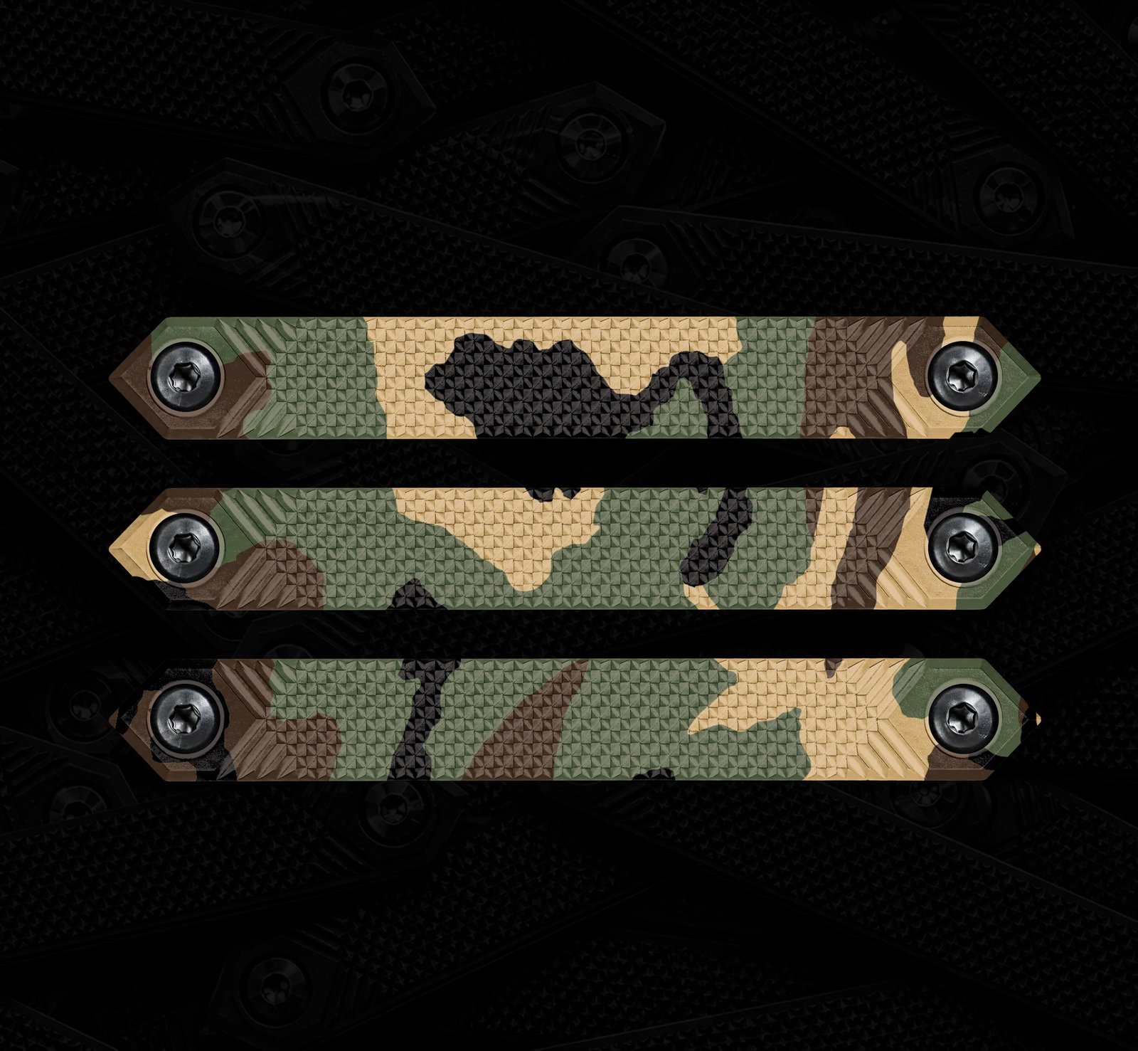 M-LOK Rail Cover 3-Pack- Woodland Camo