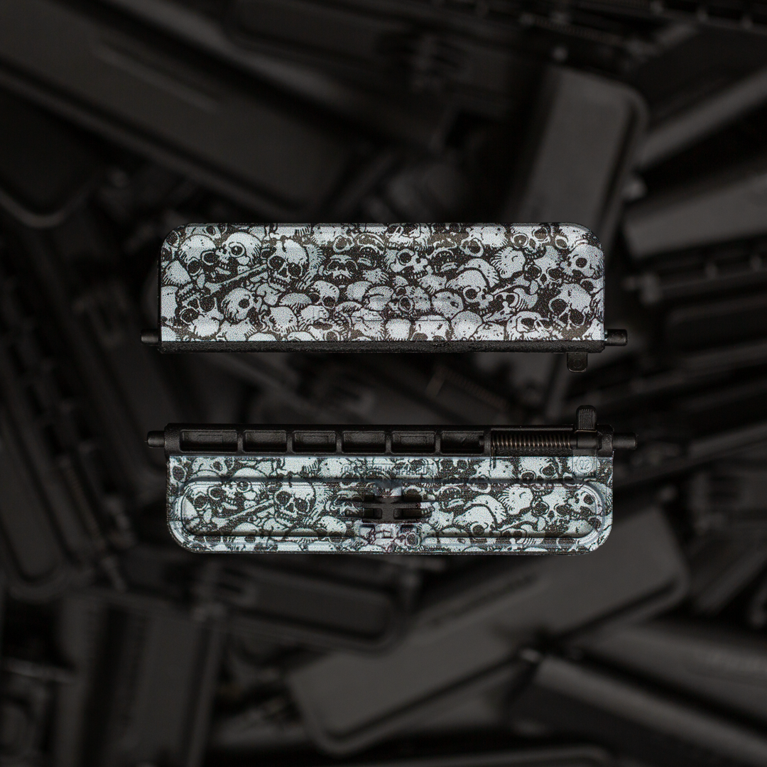 AR-15 Ejection Port Dust Cover - Skulls