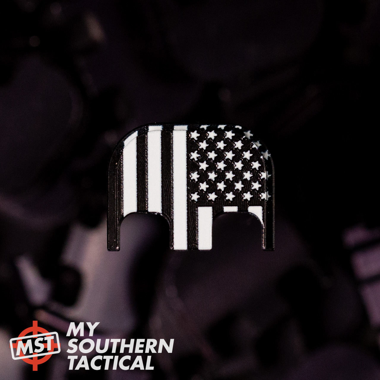 Custom Backplate for Glock - B/W American Flag
