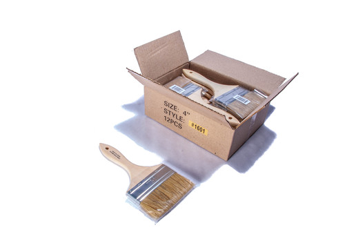 Paint Brush 4 White Bristle BOX of 12 brushes | 500-4BX Paint Brush 4 White Bristle BOX of 12 brushes | 500-4BX