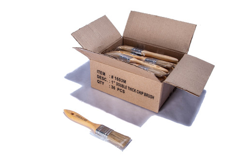 Paint Brush 1 DOUBLE THICK White Bristle 36/BOX | 500-1XBX Paint Brush 1 DOUBLE THICK White Bristle 36/BOX | 500-1XBX