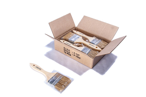 Paint Brush 2.5 White Bristle Box of 12 brushes | 500-25BX Paint Brush 2.5 White Bristle Box of 12 brushes | 500-25BX