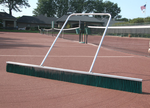 Drag Broom 7 Aluminum Back Green Poly w handle | 411-7 Drag Broom 7 Aluminum Back Green Poly w handle | 411-7
