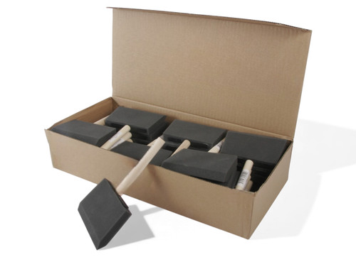 Foam Brushes 4" Wood Handle Box of 30 | FOAM4BOX