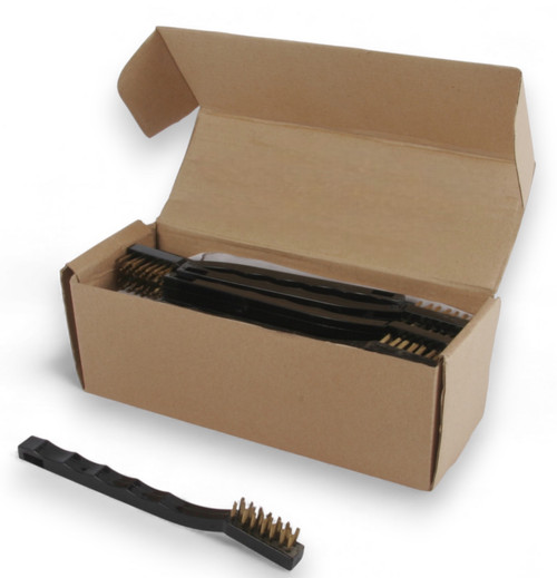 Platers Brush 3x7 Plastic Hdl Brass Wire Box/ 36 | E3FBOX