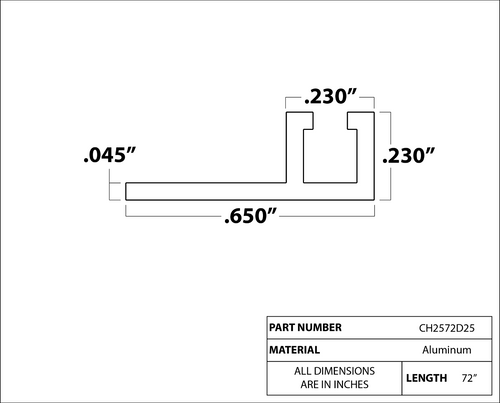 Strip Brush Holder 72 G2.5 1/8 90 deg. aluminum | CH2572D25 Strip Brush Holder 72 G2.5 1/8 90 deg. aluminum | CH2572D25