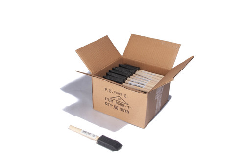 Foam Brushes 1 Wood Handle Box of 50 | FOAM1BOX Foam Brushes 1 Wood Handle Box of 50 | FOAM1BOX