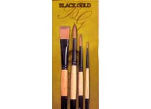 Black Gold Artist Brush 4-Pack for Water Color | DBG331 Black Gold Artist Brush 4-Pack for Water Color | DBG331