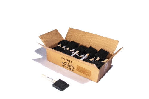 Foam Brushes 2 Wood Handle Box of 50 | FOAM2BOX Foam Brushes 2 Wood Handle Box of 50 | FOAM2BOX