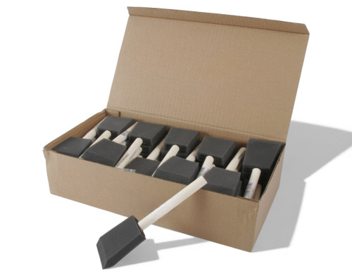 Foam Brushes 2" Wood Handle Box of 50 | FOAM2BOX
