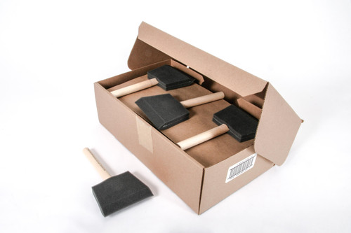 Foam Brushes 4" Wood Handle BOX of 24 | JEN-4BOX Foam Brushes 4" Wood Handle BOX of 24 | JEN-4BOX
