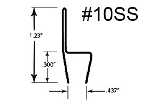 Strip Brush Holder 48 #10 channel Stainless Steel | CH1048SS Strip Brush Holder 48 #10 channel Stainless Steel | CH1048SS