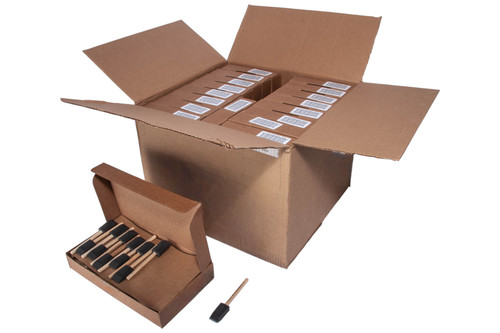 Foam Brushes 1" Wood Handle (18 boxes of 48) | JEN-1CASE