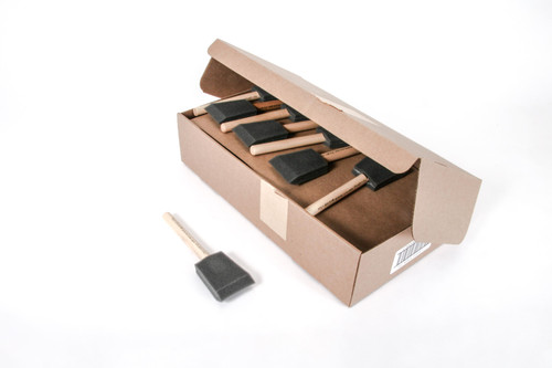 Foam Brushes 2" Wood Handle Box of 48 | JEN-2BOX Foam Brushes 2" Wood Handle Box of 48 | JEN-2BOX