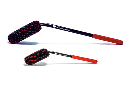 Back of Spoke Wheel Woolie® 2 piece Kit 12 and 18 Brushes With Red Anti-slip Grips | WWRKCSBAG2 Back of Spoke Wheel Woolie® 2 piece Kit 12 and 18 Brushes With Red Anti-slip Grips | WWRKCSBAG2