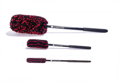 Wheel Woolies® Detail Brushes 3 piece kit 18Large 12 Medium 12 Small with Black Anti-slip Grip | WWRK3DG1 Wheel Woolies® Detail Brushes 3 piece kit 18Large 12 Medium 12 Small with Black Anti-slip Grip | WWRK3DG1
