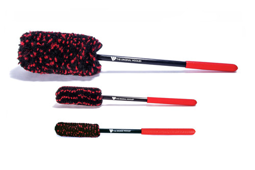 Wheel Woolies® Detail Brushes 3 piece kit 18Large 12 Medium 12 Small with Red Anti-slip Grip | WWRK3DG2 Wheel Woolies® Detail Brushes 3 piece kit 18Large 12 Medium 12 Small with Red Anti-slip Grip | WWRK3DG2