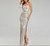 Sequin Embellished One Shoulder Dress With Side Split