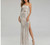 Sequin Embellished One Shoulder Dress With Side Split