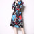 Chain Pattern Vintage Print Belt Dress