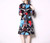 Chain Pattern Vintage Print Belt Dress