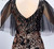 Black Mesh & Gold Floral Sequin Embellished Mermaid Dress