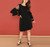 Plus Size Black Ruffle Trim Midi Dress