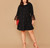 Plus Size Applique Mesh Flounce Sleeve Dress