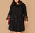 Plus Size Applique Mesh Flounce Sleeve Dress