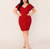 Plus Size Red Trim Bodycon Dress