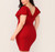 Plus Size Red Trim Bodycon Dress