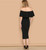 Black Elegant Off The Shoulder Bodycon Dress