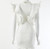 Crystal Sleeveless Ruffles Tassel White Mini Dress
