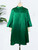 Oversized Quarter Sleeves Green Dress