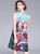 Sleeveless Retro Character Print Dress