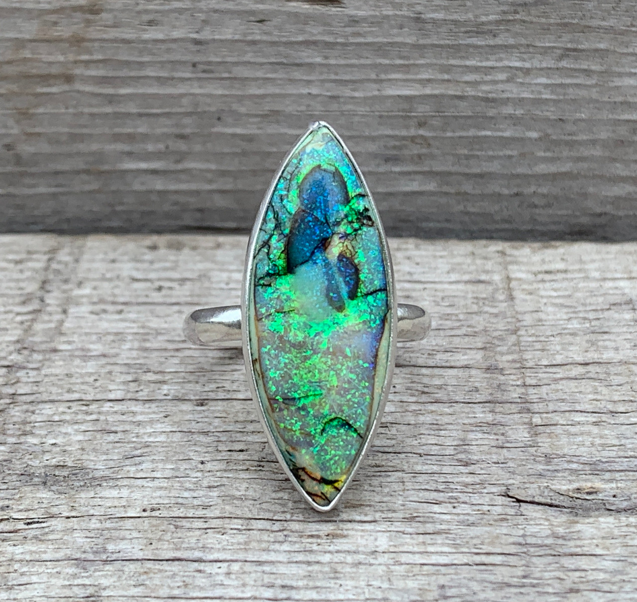 silver925状態mau jewelry♡galaxy monarch opal ring - www ...