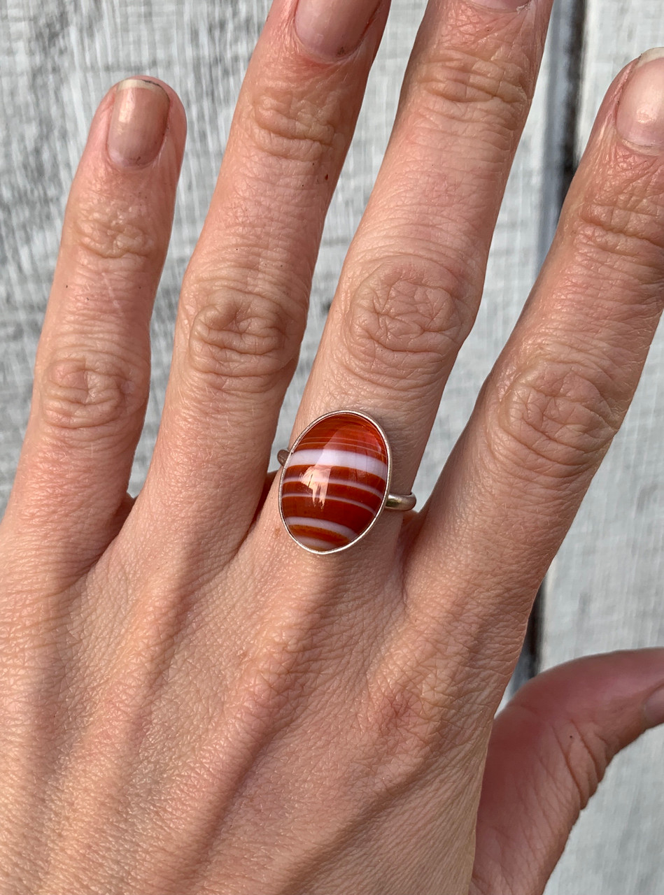 TOMWOOD oval Red Agate Ring トムウッド リング | www.causus.be
