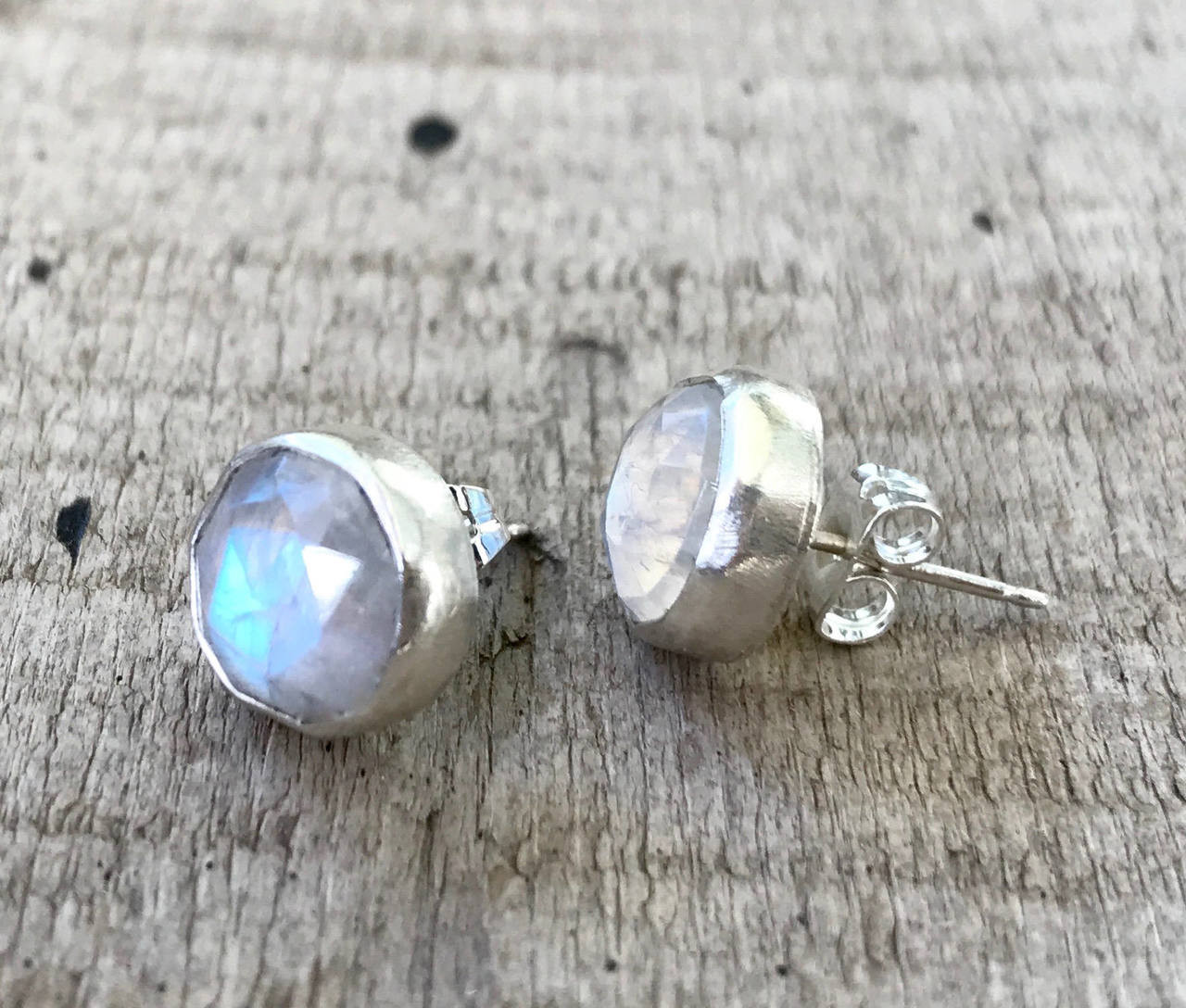 Rainbow Moonstone Sterling Silver Drop Briolette Earrings – Dandelions