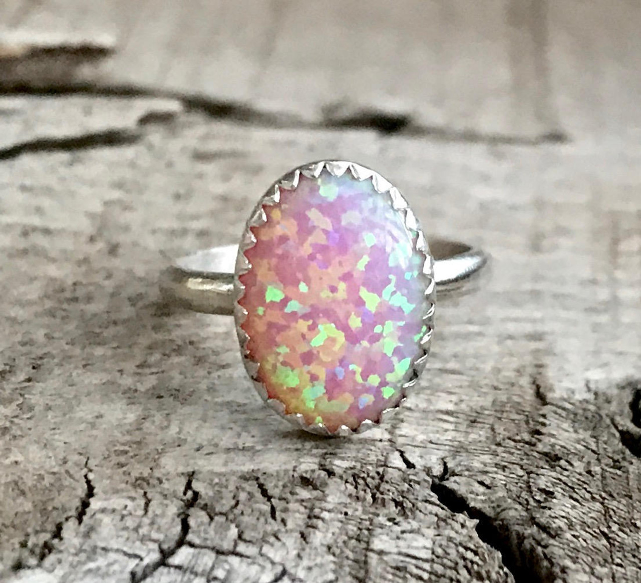 sterling silver october birthstone ring