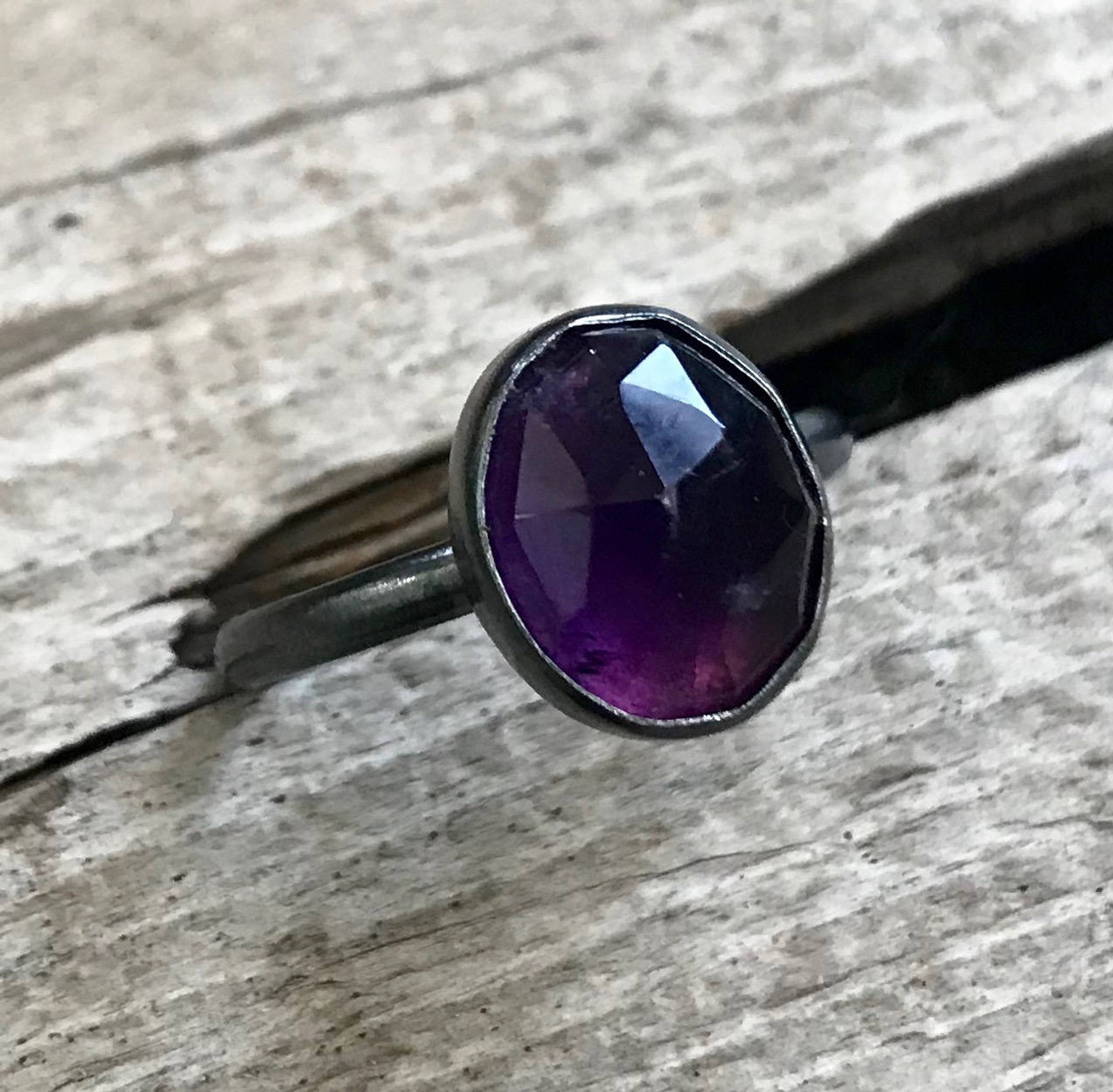 Navya Craft Amethyst Oval Sterling Silver Handmade Purple Gemstone  Statement Women Ring Size 13.5 - Walmart.com