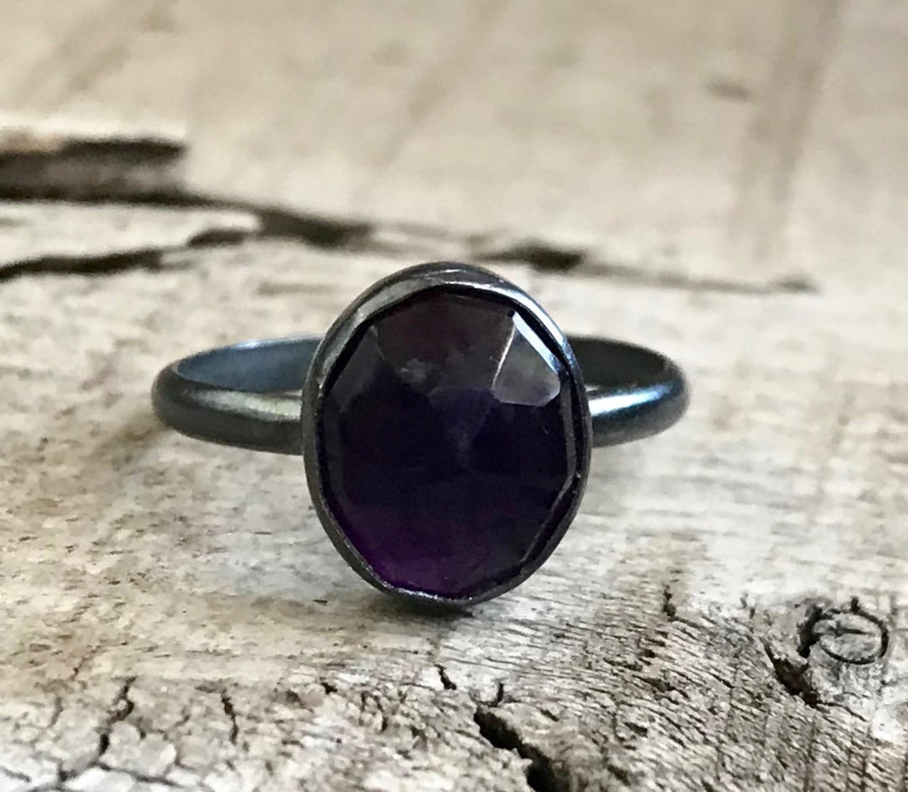 Siberian Amethyst Statement, Cocktail Ring, Deep Purple, 16 Carat - Etsy  India