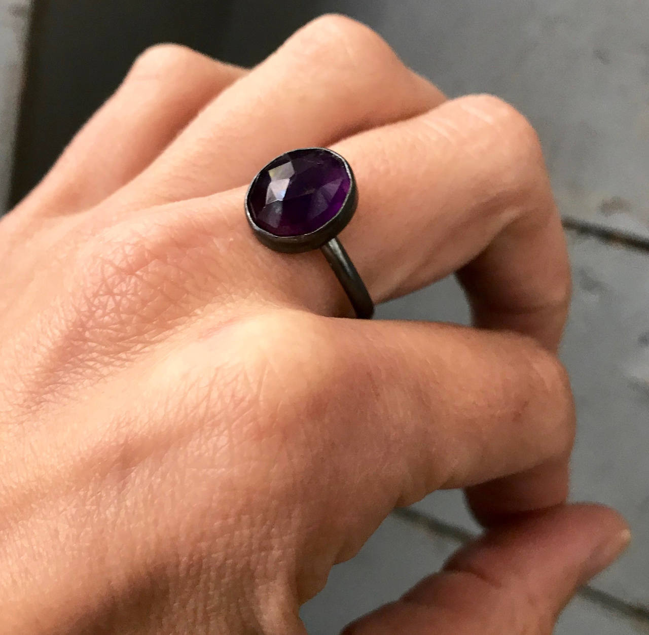 Deep Purple, Drop Shaped Dark Purple Paraiba Tourmaline Vintage Silver Ring  for Women, Christmas Gifts - Etsy